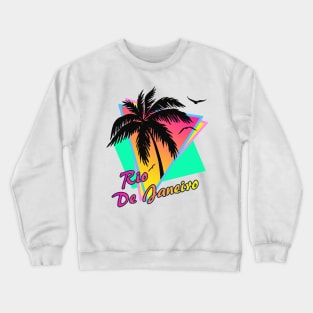 Rio De Janerio Cool 80s Sunset Crewneck Sweatshirt